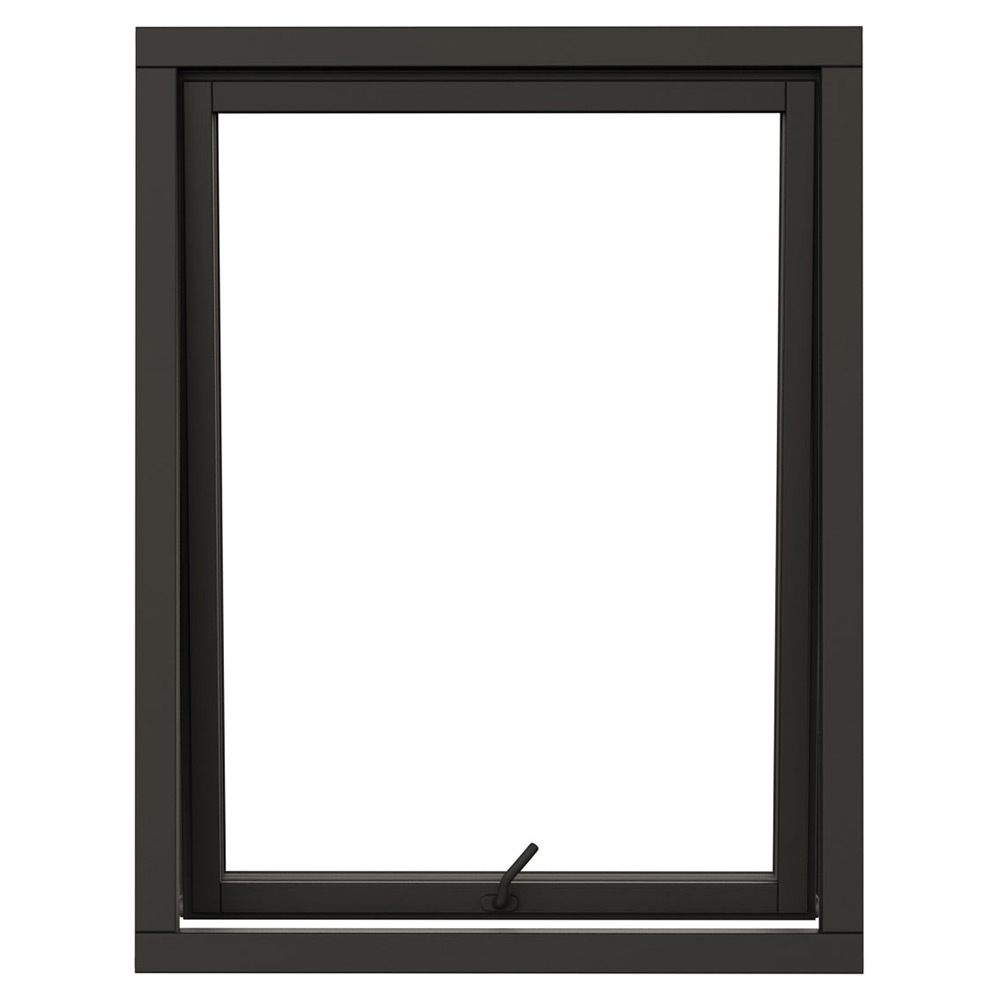 Vridfönster NorDan NTech 3-Glas Aluminium BlackLine Svart