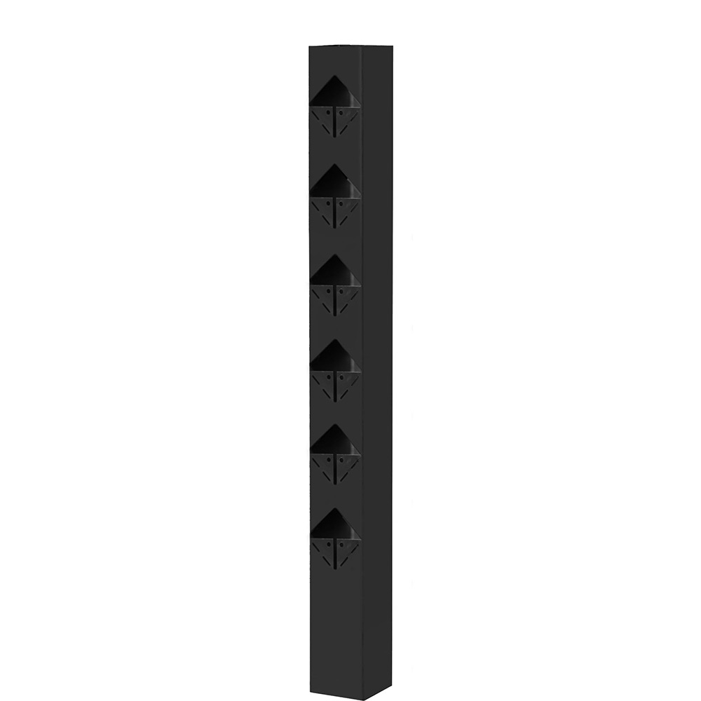 Staketstolpe Öckerö 715mm svart 70x70 Mellan Svart, Höjd: 715 mm