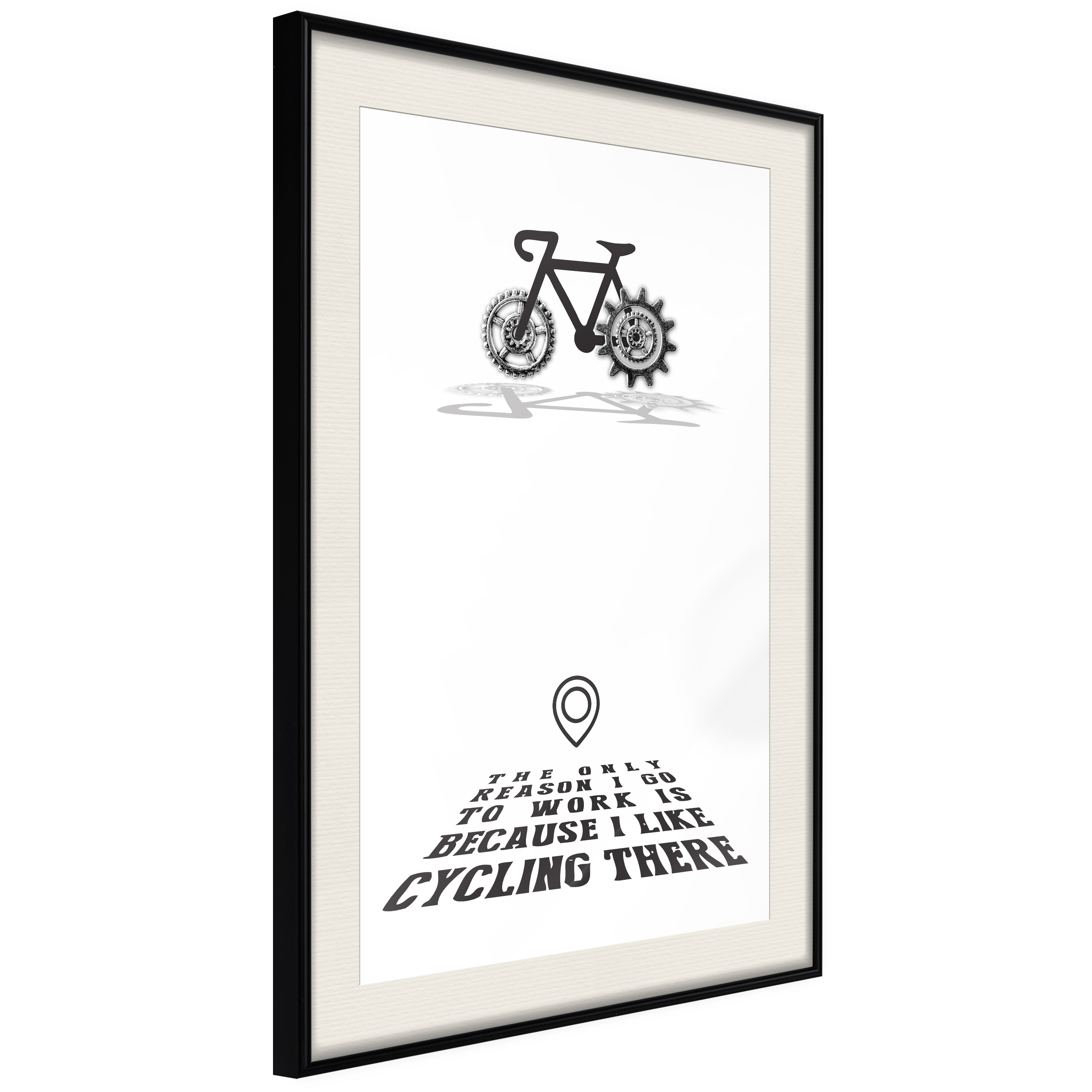 Affisch - I like Cycling [Poster] 30x45 Svart ram med passepartout, 30x45 cm