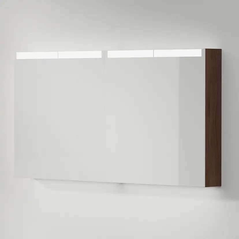 Spegelskåp Stage Plus 140, Dark Oak, 4 Luckor,1400x720x140 Bredd: 1400 mm, Dark Oak, Dubbla luckor
