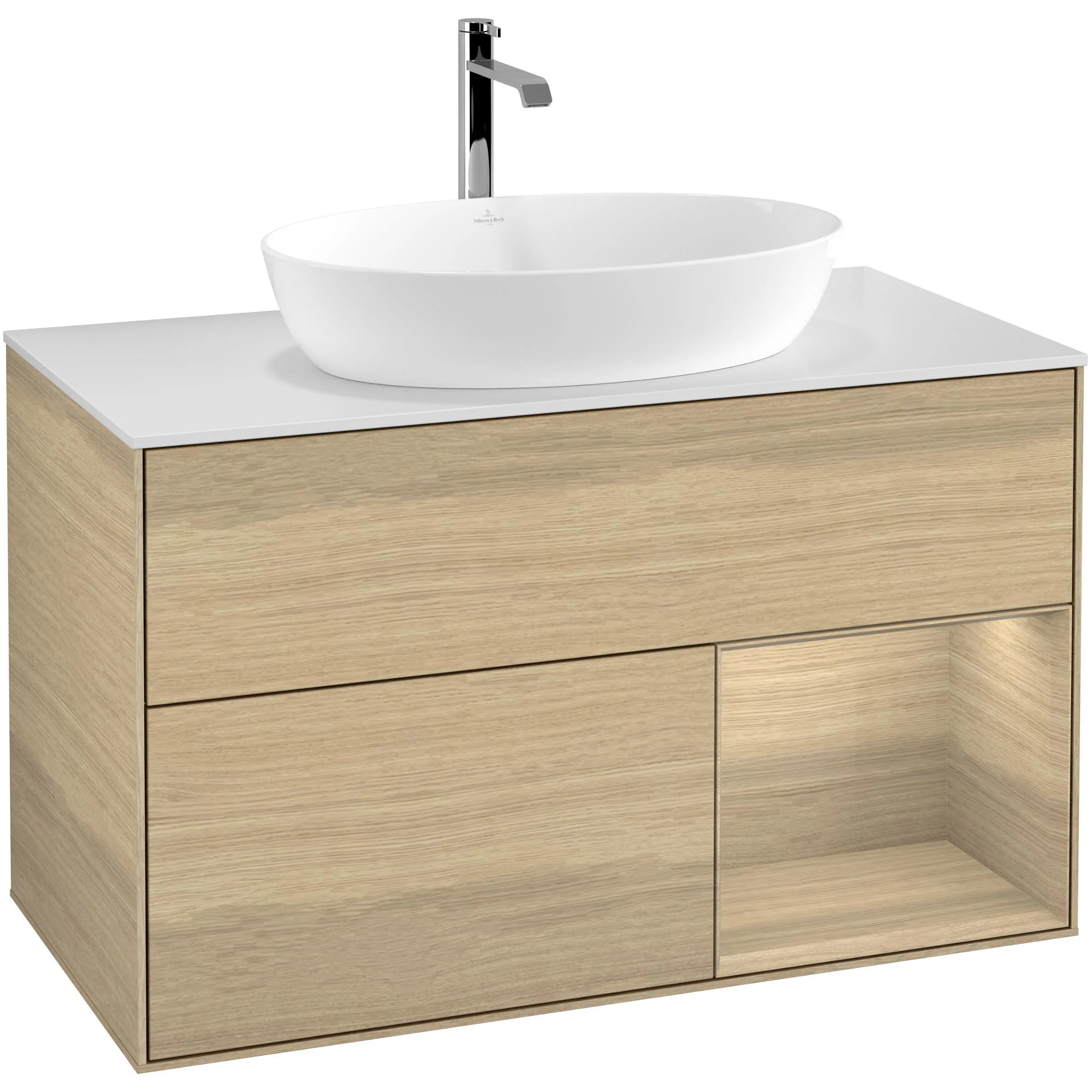 Tvättställsskåp Villeroy & Boch Finion med 2 Lådor Hylla och Bänkskiva för Fristående Tvättställ från Artis & Collaro
