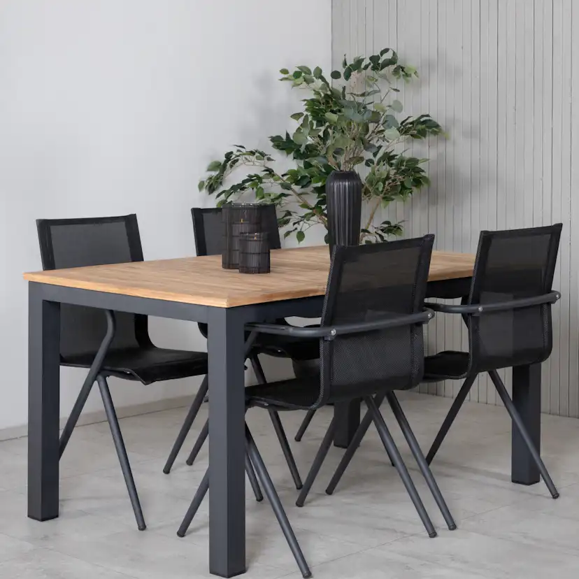 Matgrupp Venture Home Perla med 4 Aspen Matstolar