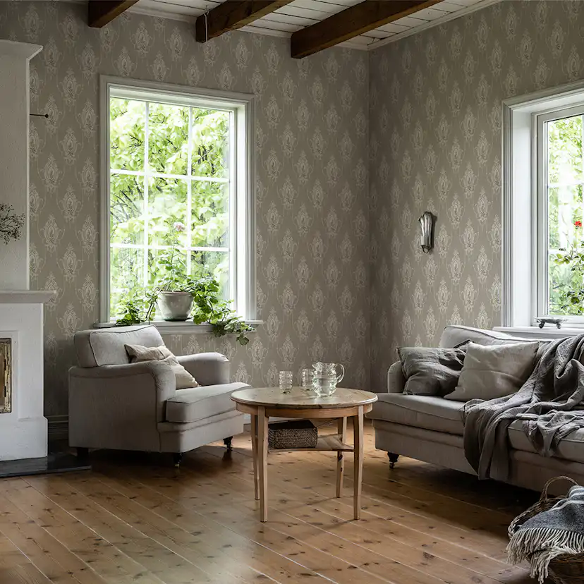 Tapet Duro Gammalsvenska Klassiker 1850-1950 Edsbyn Beige 518-02