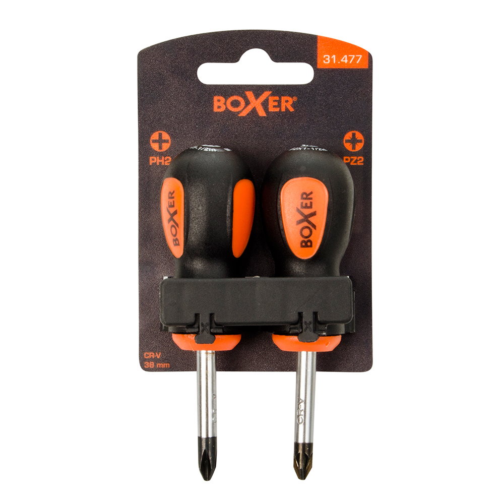 Skruvdragarsats Boxer Kort 2 st