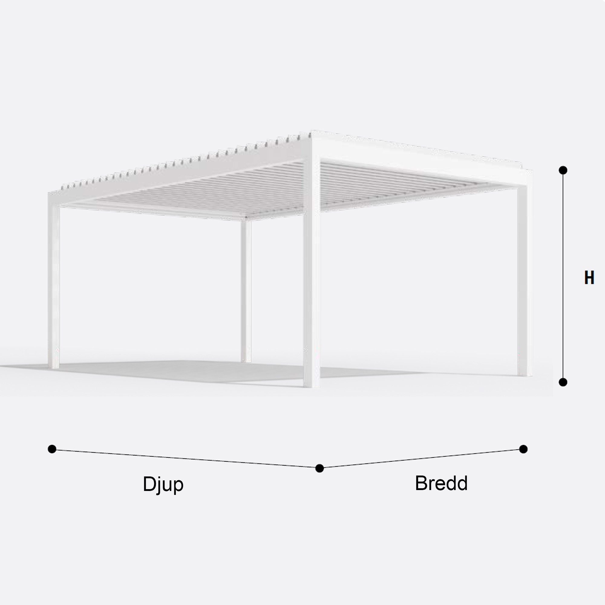 Aluminiumpergola Allvy Sunroom Oskura XL