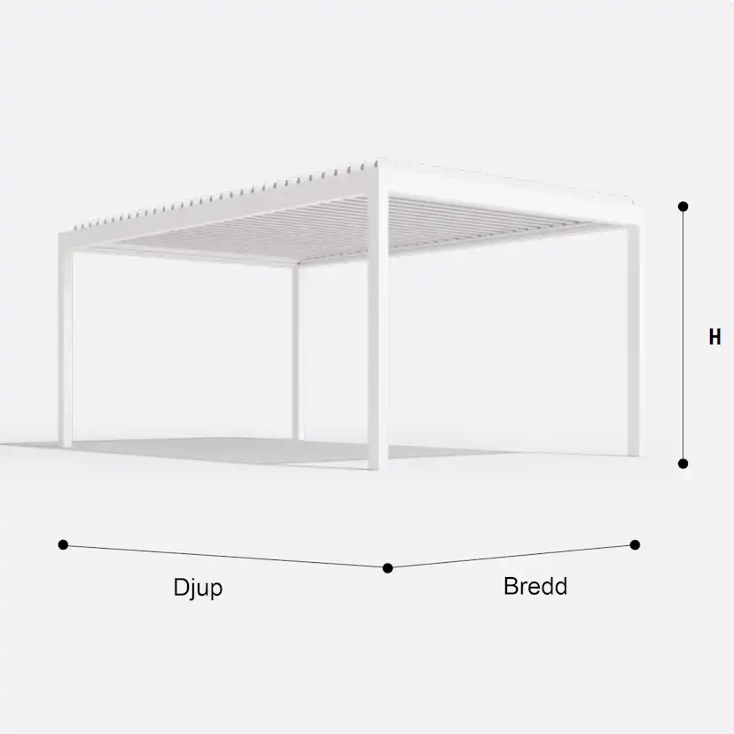 Aluminiumpergola Allvy Sunroom Oskura XL
