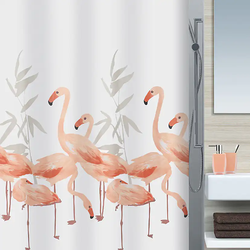 Duschdraperi Spirella Flamingo