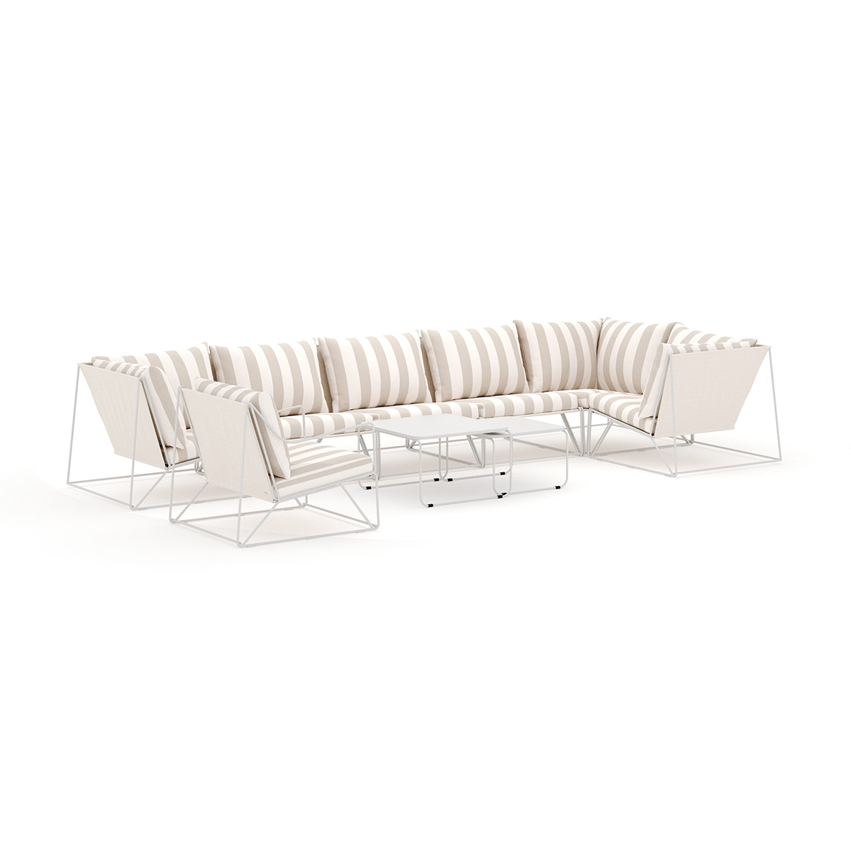 Loungesoffa Comfort Garden Usteryd utomhus hörnsoffa Schäslong 7-sits vändbar med fåtölj