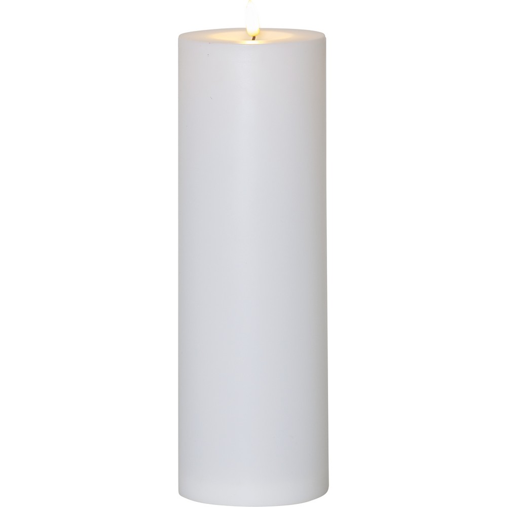 LED-Ljus Star Trading Flamme Rak Vit