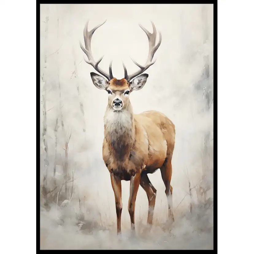 Poster Gallerix Watercolor Painted Deer