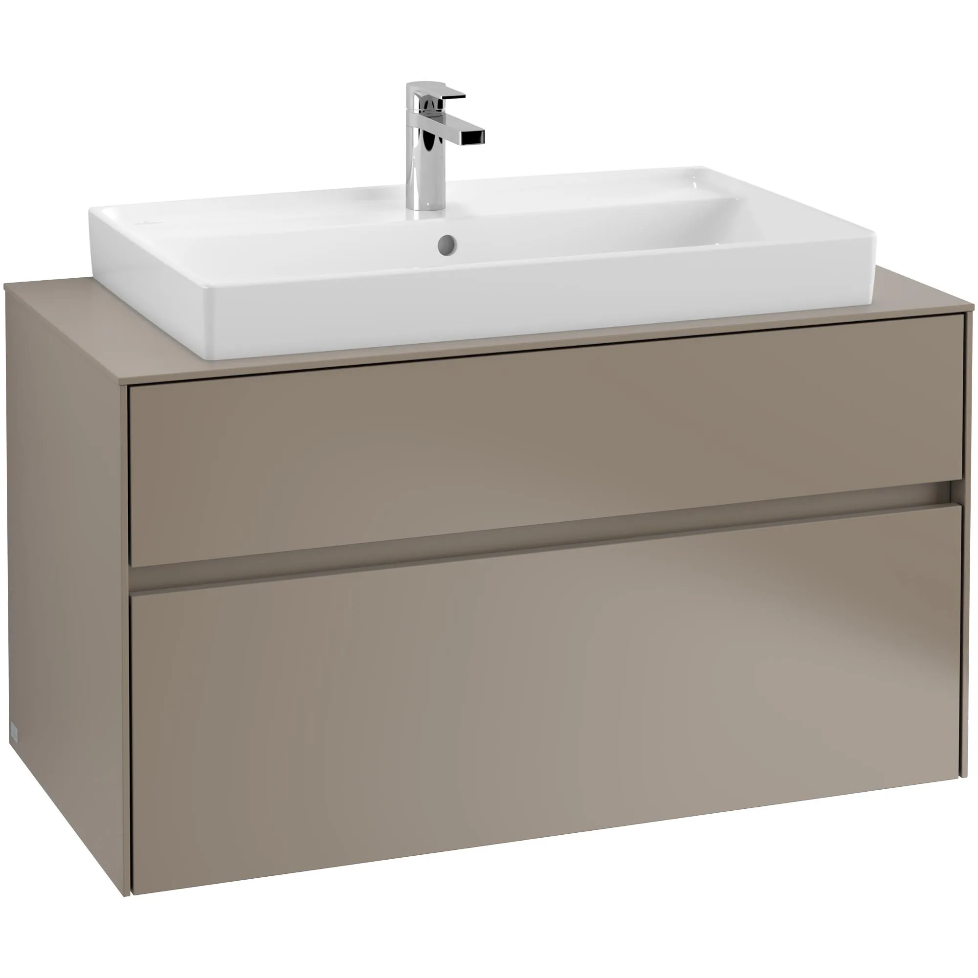 Tvättställsskåp Villeroy & Boch Collaro 100 cm med 2 Lådor för Ovanpåliggande Skåpstvättställ