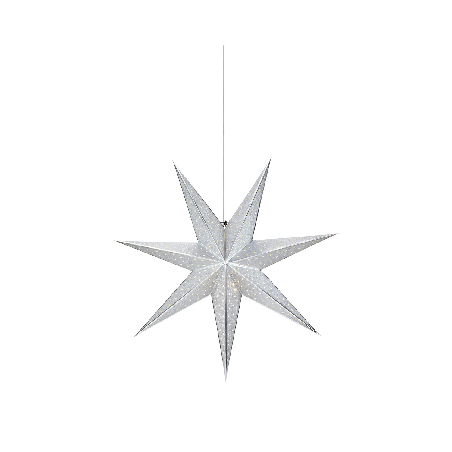 GLITTER Pendel Stjärna 45cm Silver Silver