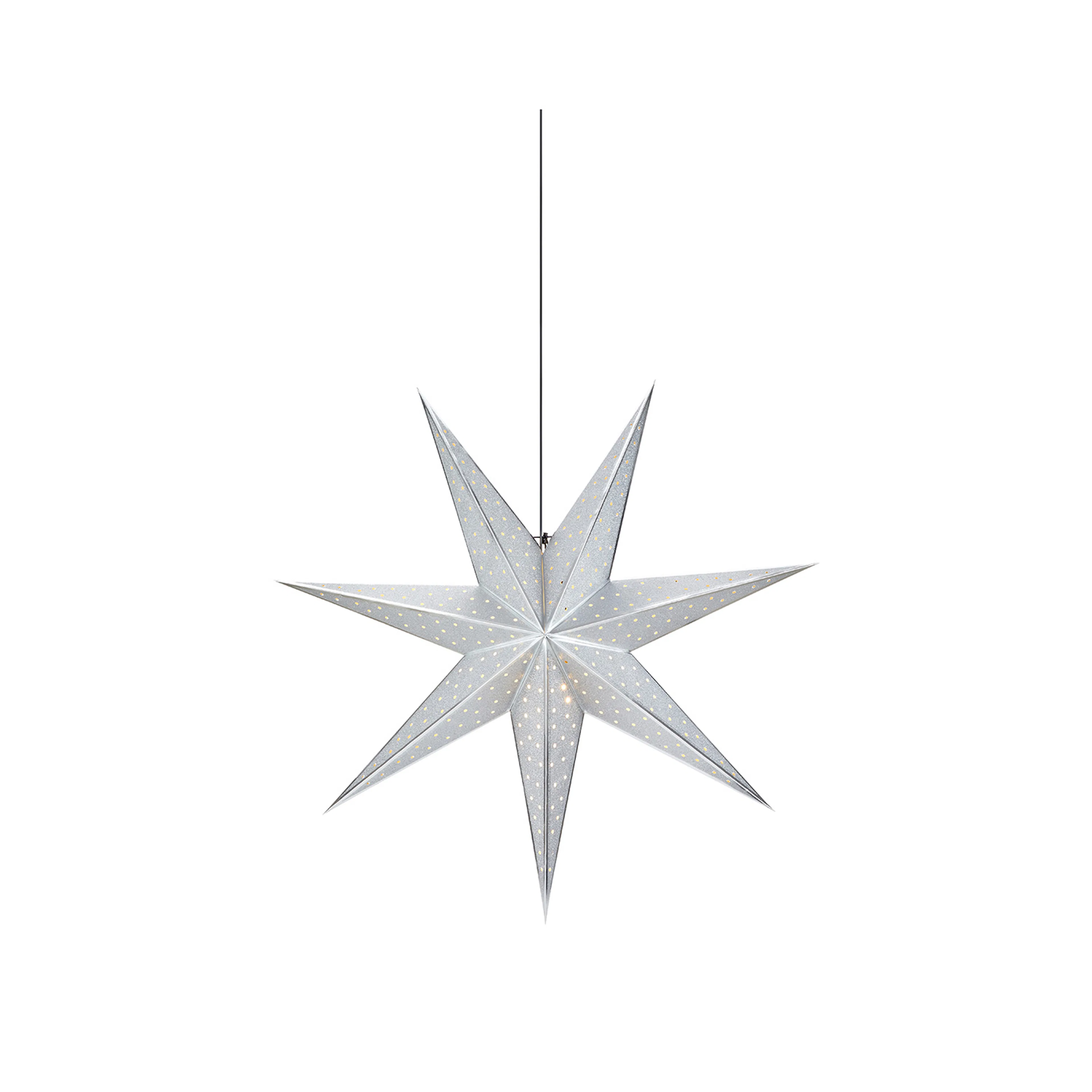 GLITTER Pendel Stjärna 45cm Silver Silver