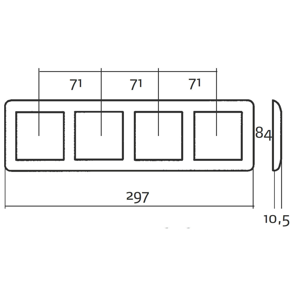 4-facksram RS16 Renvit Renvit, 4-fack