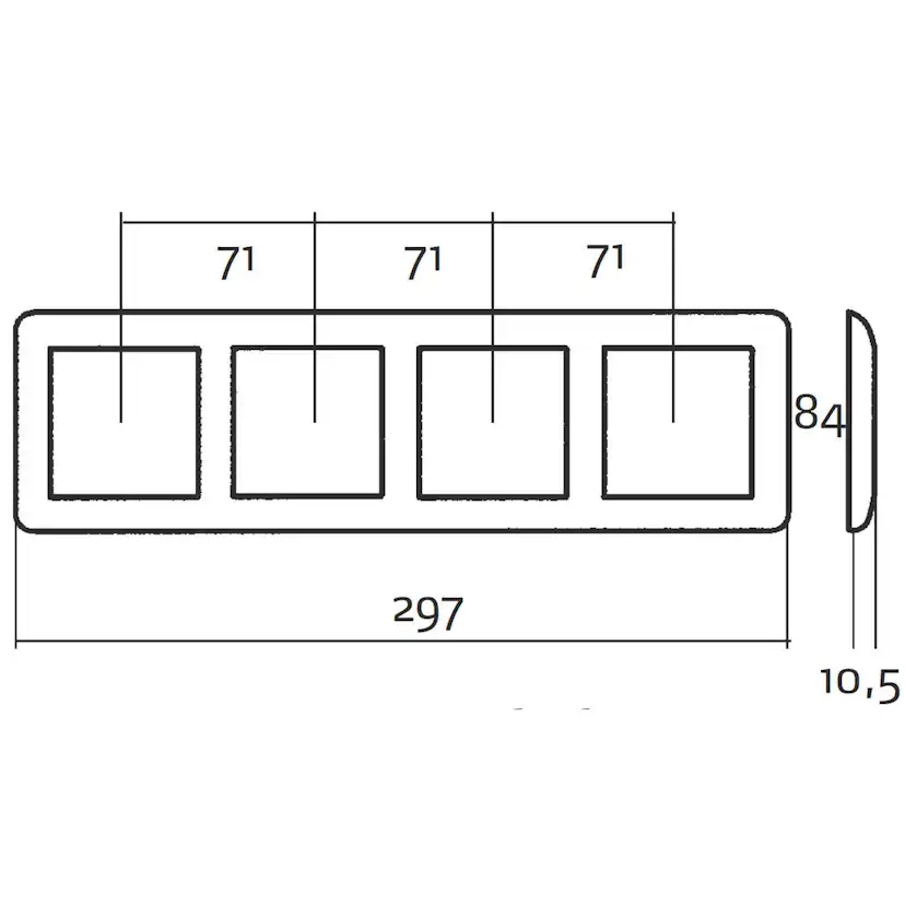 4-facksram RS16 Renvit Renvit, 4-fack