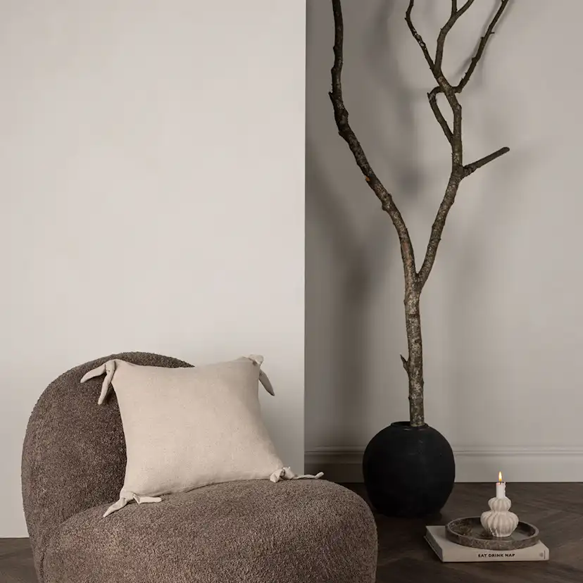 Nora Cushion Cover Linen Viscouse - Beige Beige