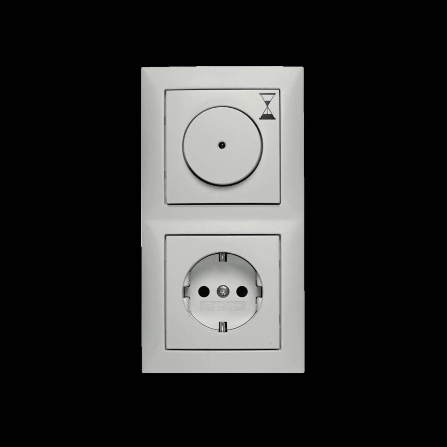 Timerkit Hager Komplett Infälld med 1-vägsuttag 1-60 min 1500 W 6 A S.1