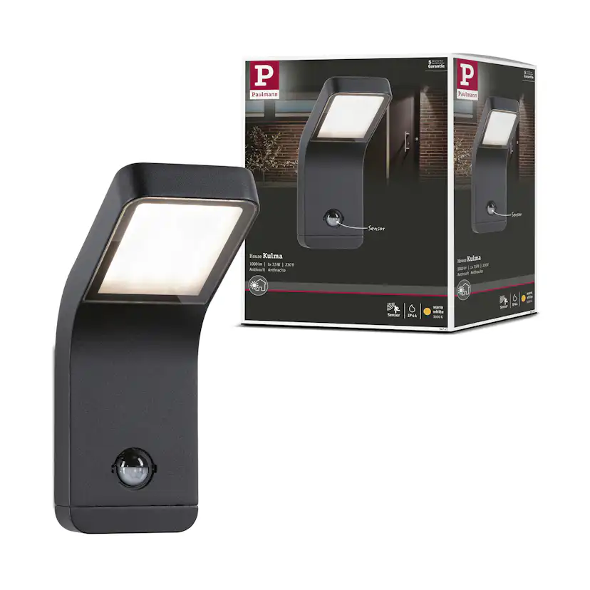 Fasadbelysning LED Paulmann Kulma Seawater Resistant IP44 230V Design: med Skymningsstyrd Rörelsedetektor