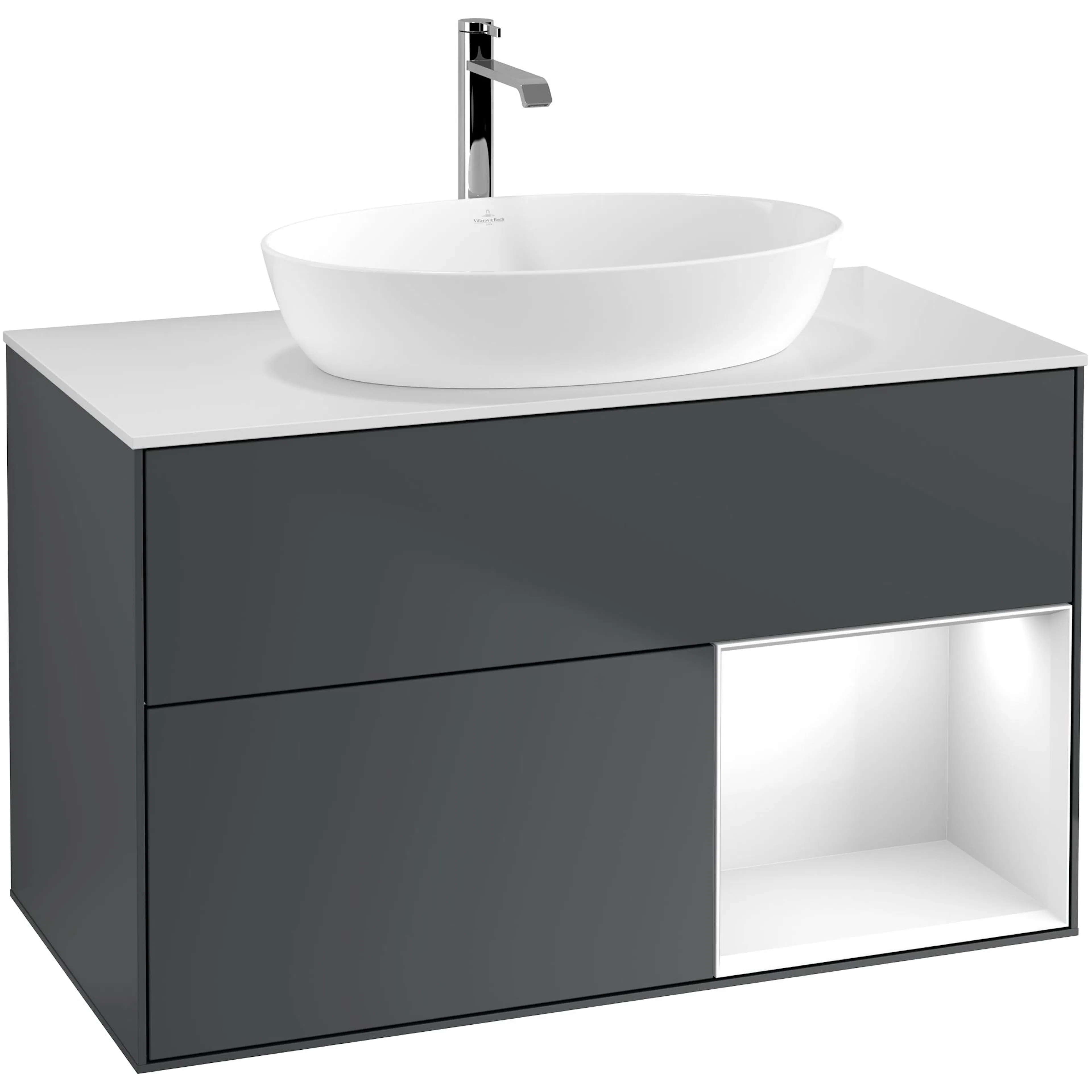 Tvättställsskåp Villeroy & Boch Finion med 2 Lådor Hylla och Bänkskiva för Fristående Tvättställ från Artis & Collaro