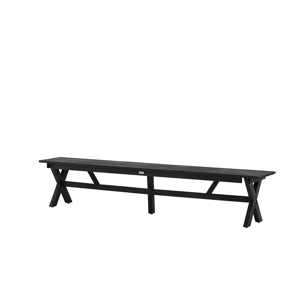 Rives Bench/sofa Acacia - Black /    36*230*45 Svart