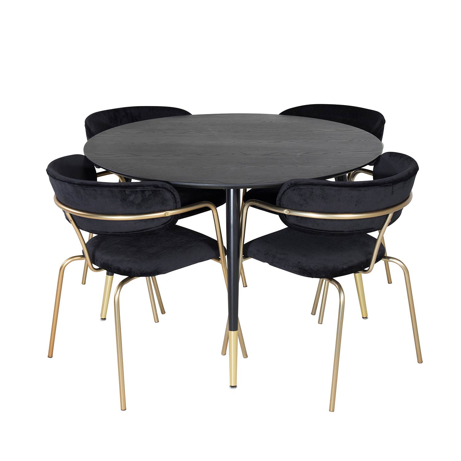 Matgrupp Venture Home Dipp Ø115 cm med 4 Arrow Stolar