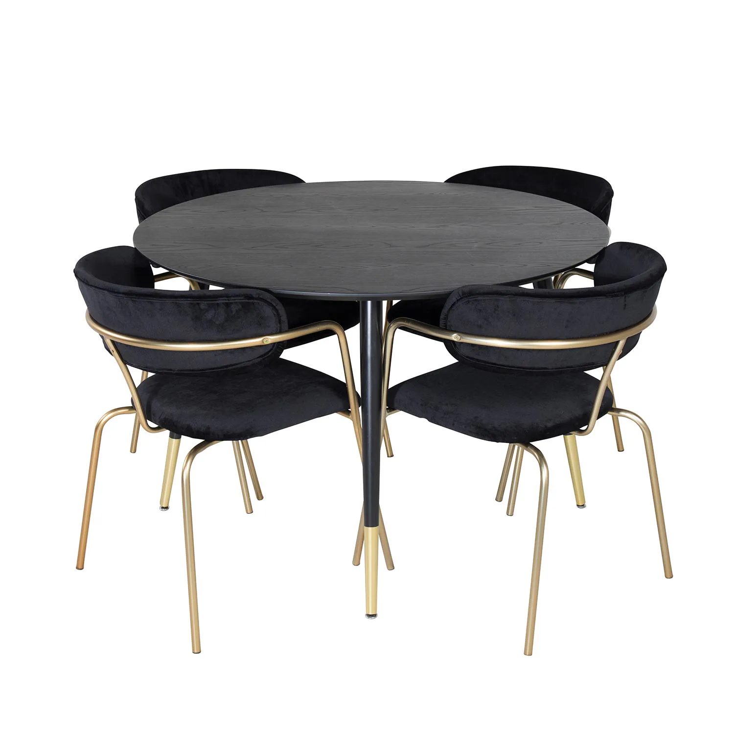 Matgrupp Venture Home Dipp Ø115 cm med 4 Arrow Stolar