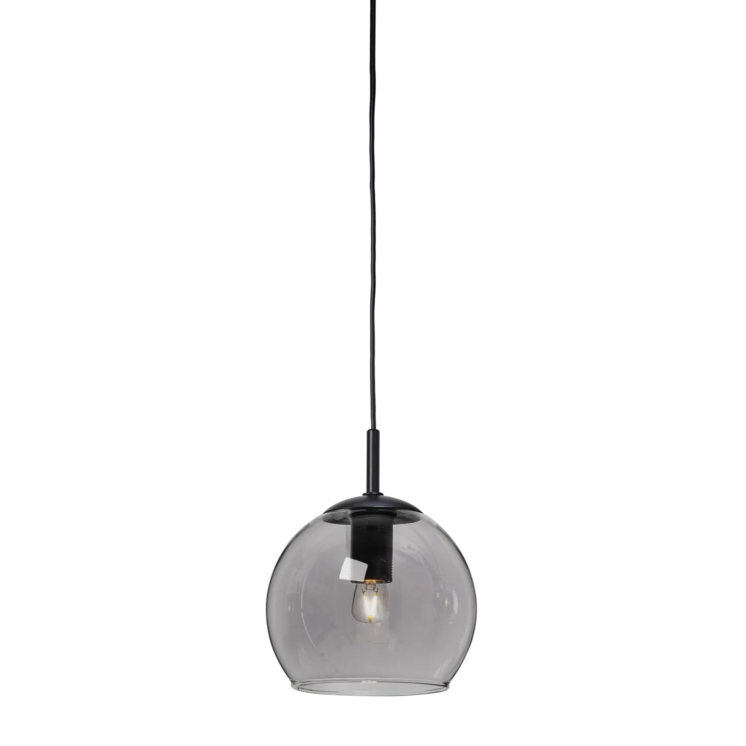 Capella svart rökfärgat glas fönsterlampa Rökfärgat Glas