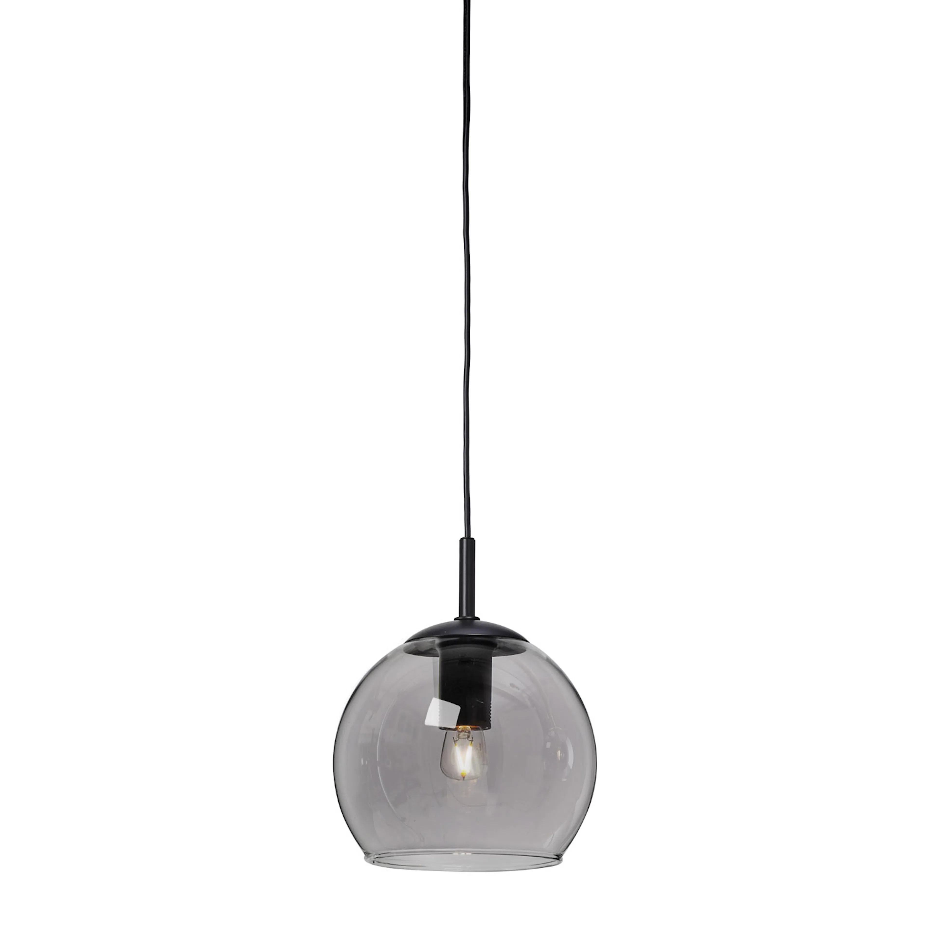 Capella svart rökfärgat glas fönsterlampa Rökfärgat Glas