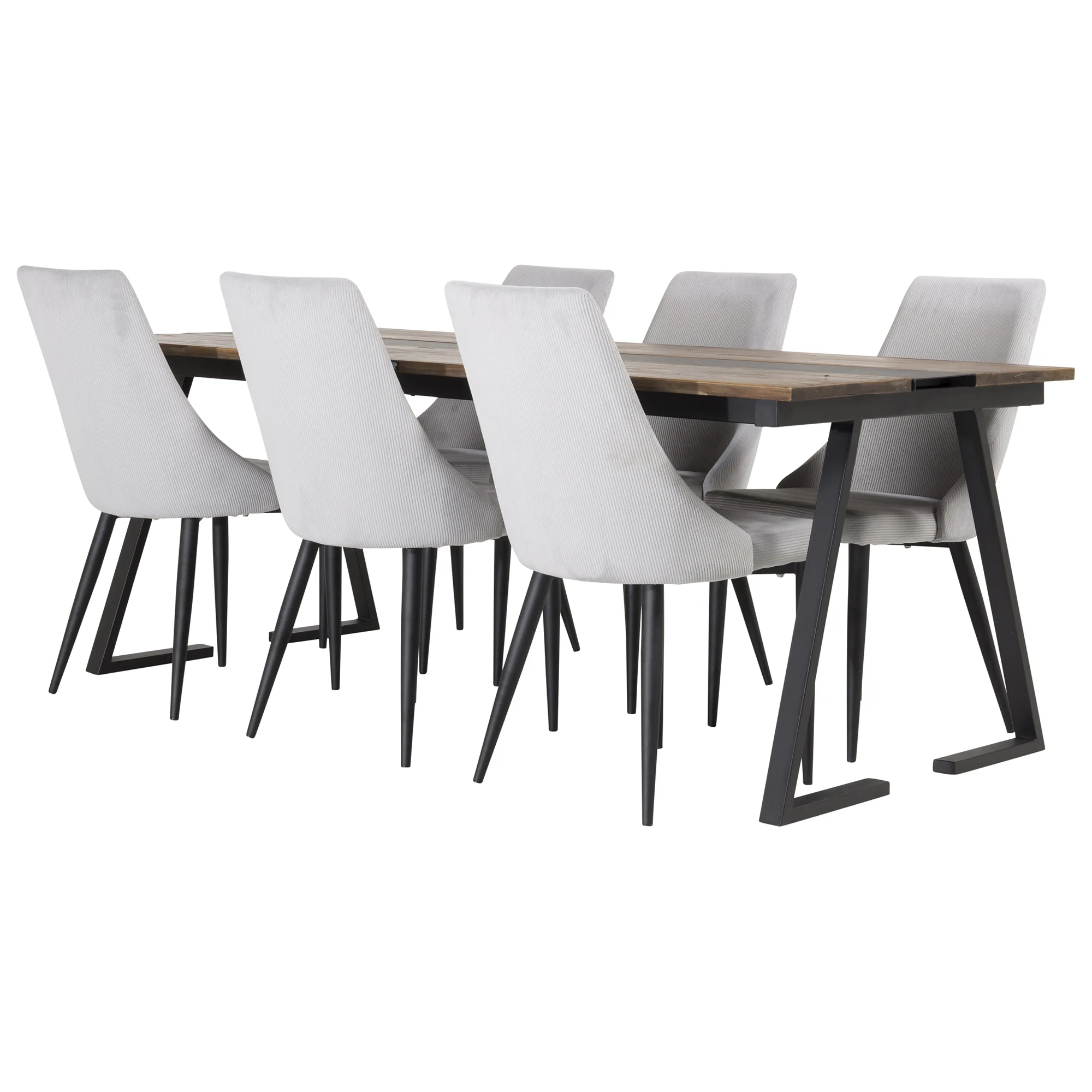 Teak/Ljusgrå