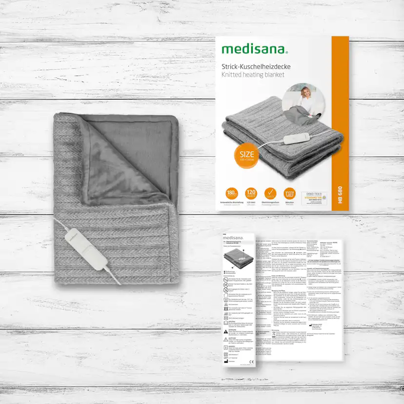 Stickad Värmefilt HB680 160x120cm