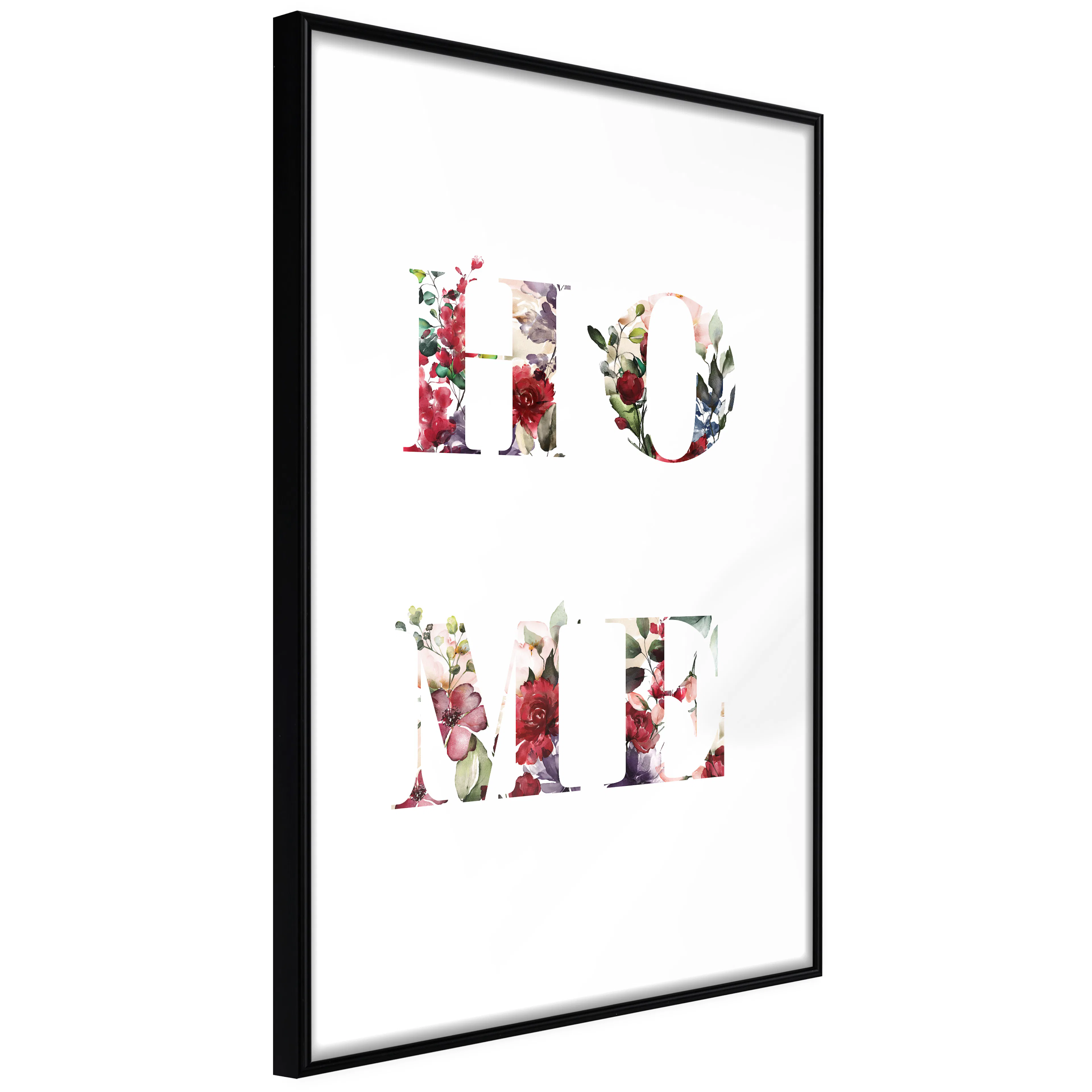Affisch - Home in Flowers [Poster] 30x45 Svart ram, 30x45 cm