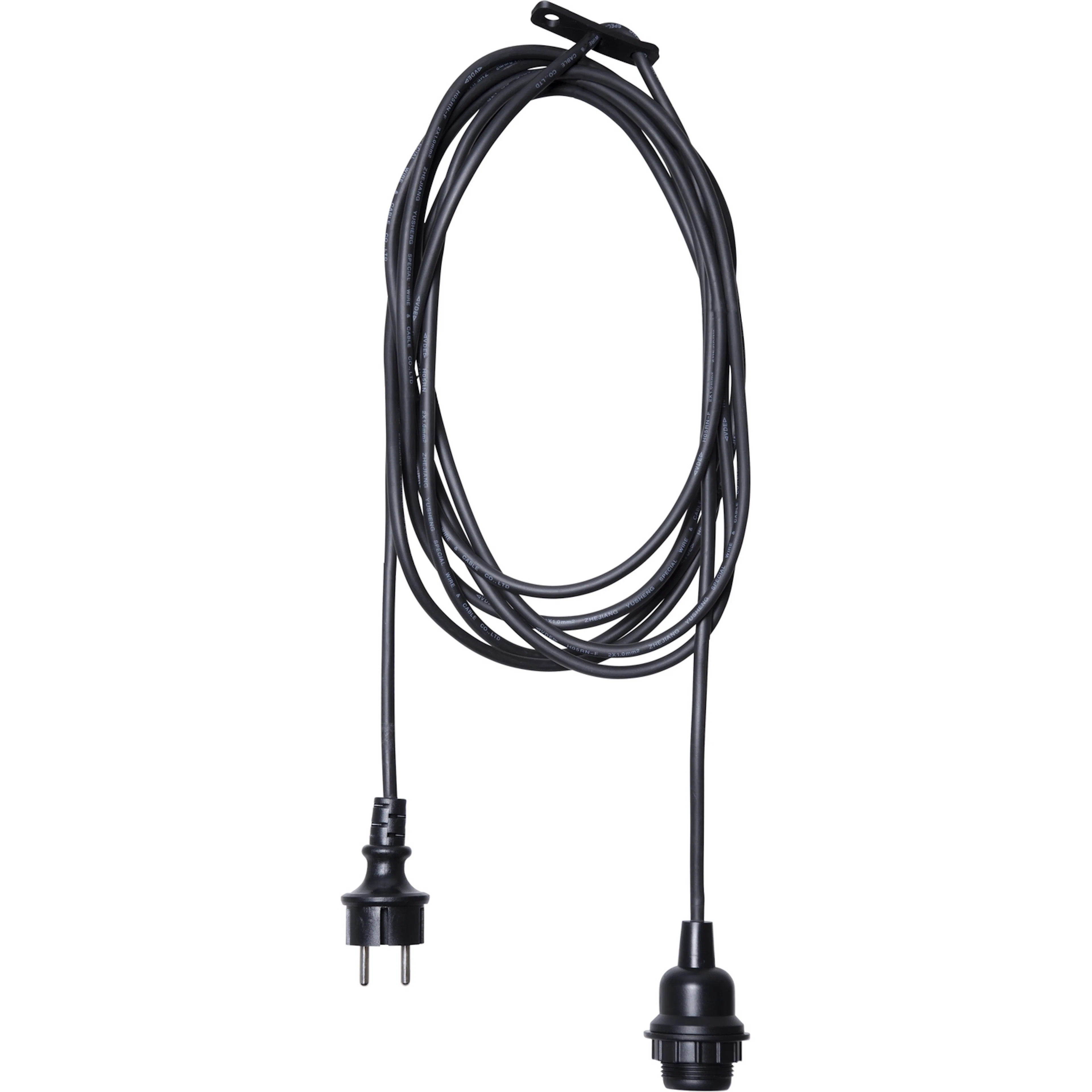 SladdstallE27Ute Svart, 2.5 m