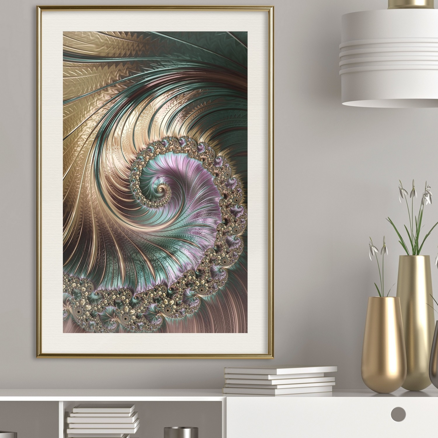 Poster Artgeist Affisch Fractal Swirl