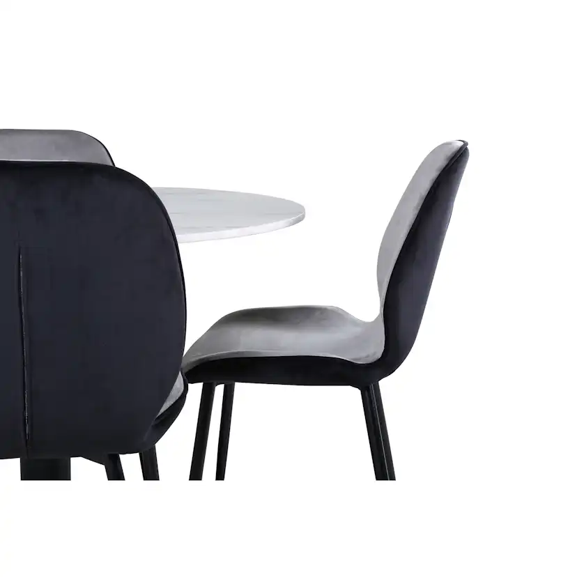 Matgrupp Venture Home Estelle Ø106 cm med 4 Emma Stolar