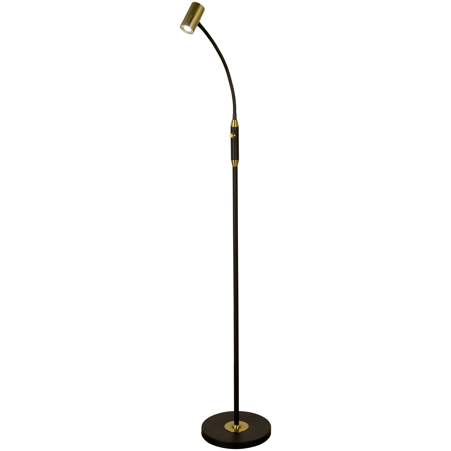 GUSTO golvlampa. svart/mäss Svart