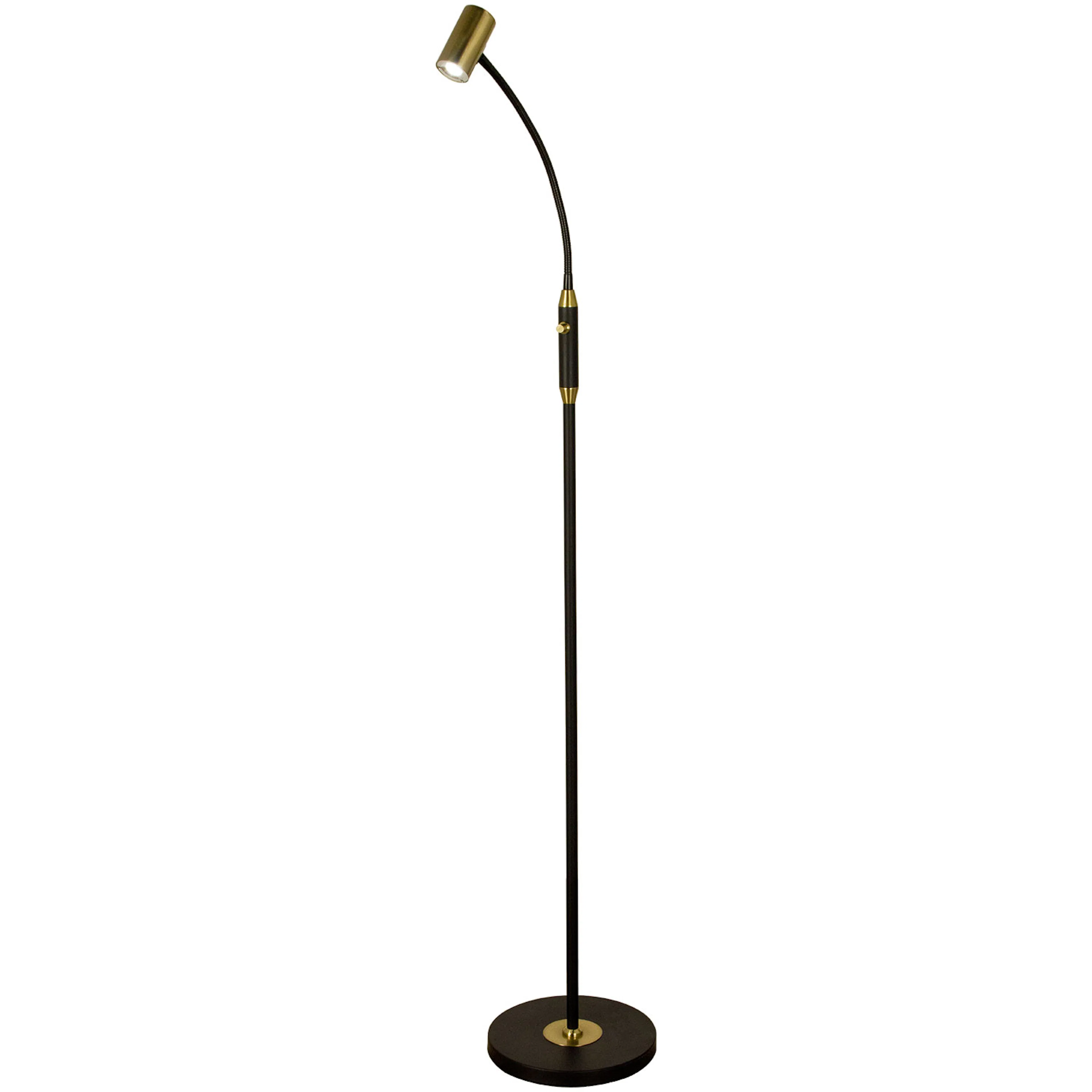 GUSTO golvlampa. svart/mäss Svart