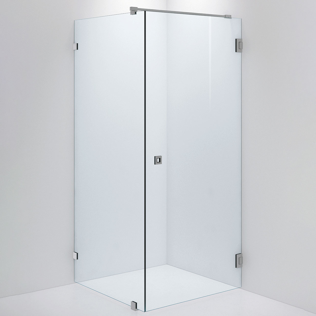 Duschvägg ARC 13 Original,Clear, Brushed Stainless,Dörr 900( 900x900 mm, Borstad Rostfri
