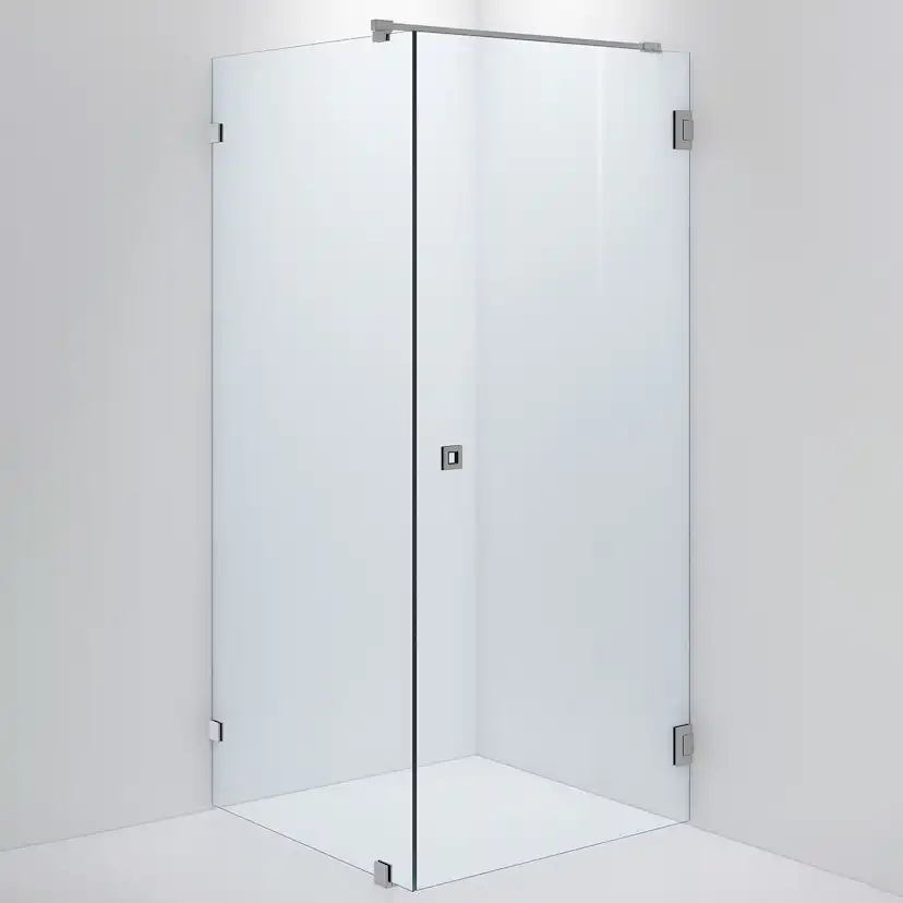 Duschvägg ARC 13 Original,Clear, Brushed Stainless,Dörr 900( 900x900 mm, Borstad Rostfri