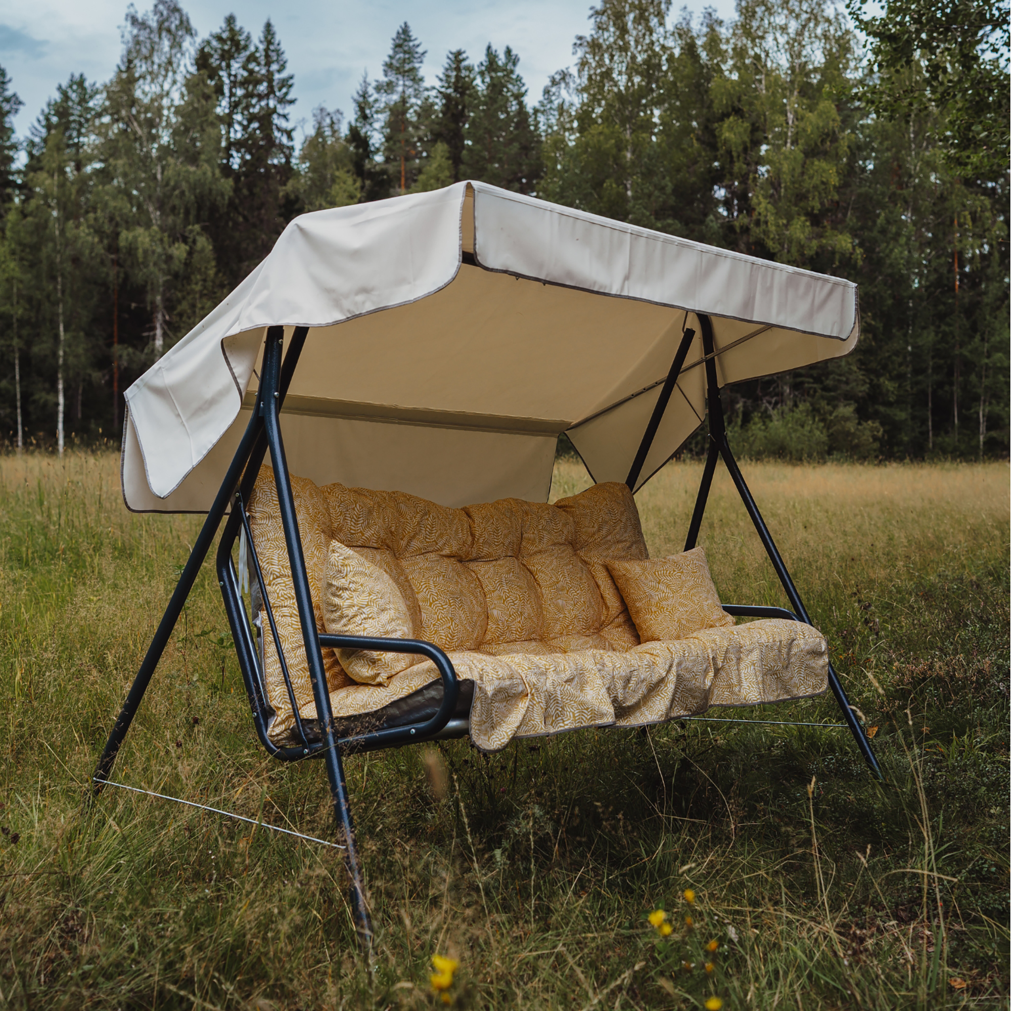 Suvi 3- pers. hammock, 98B Grå/Gul