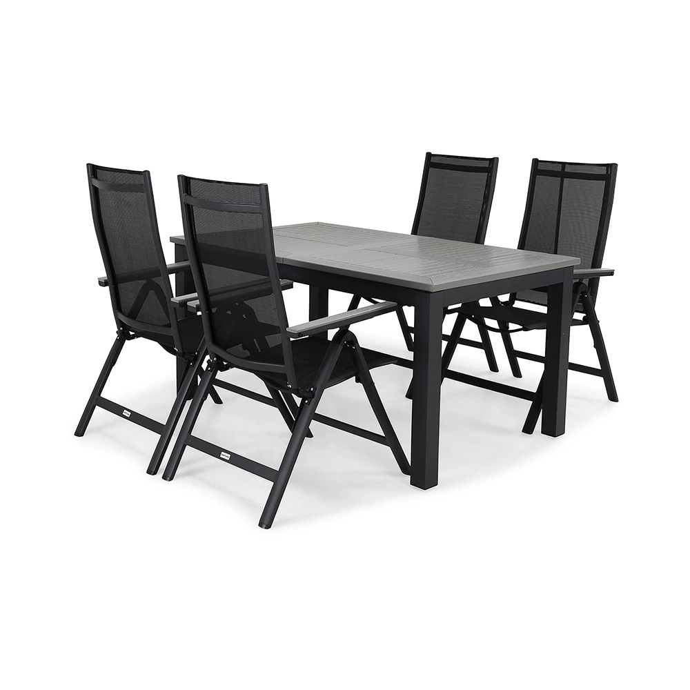 Matgrupp Comfort Garden Monaco med 4 Positionsstolar
