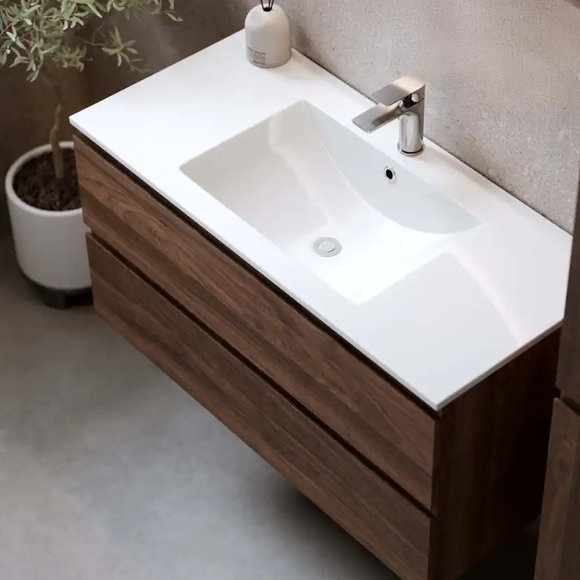 Tvättställsskåp Bathlife Eufori med Tvättställ och Spegel Skina