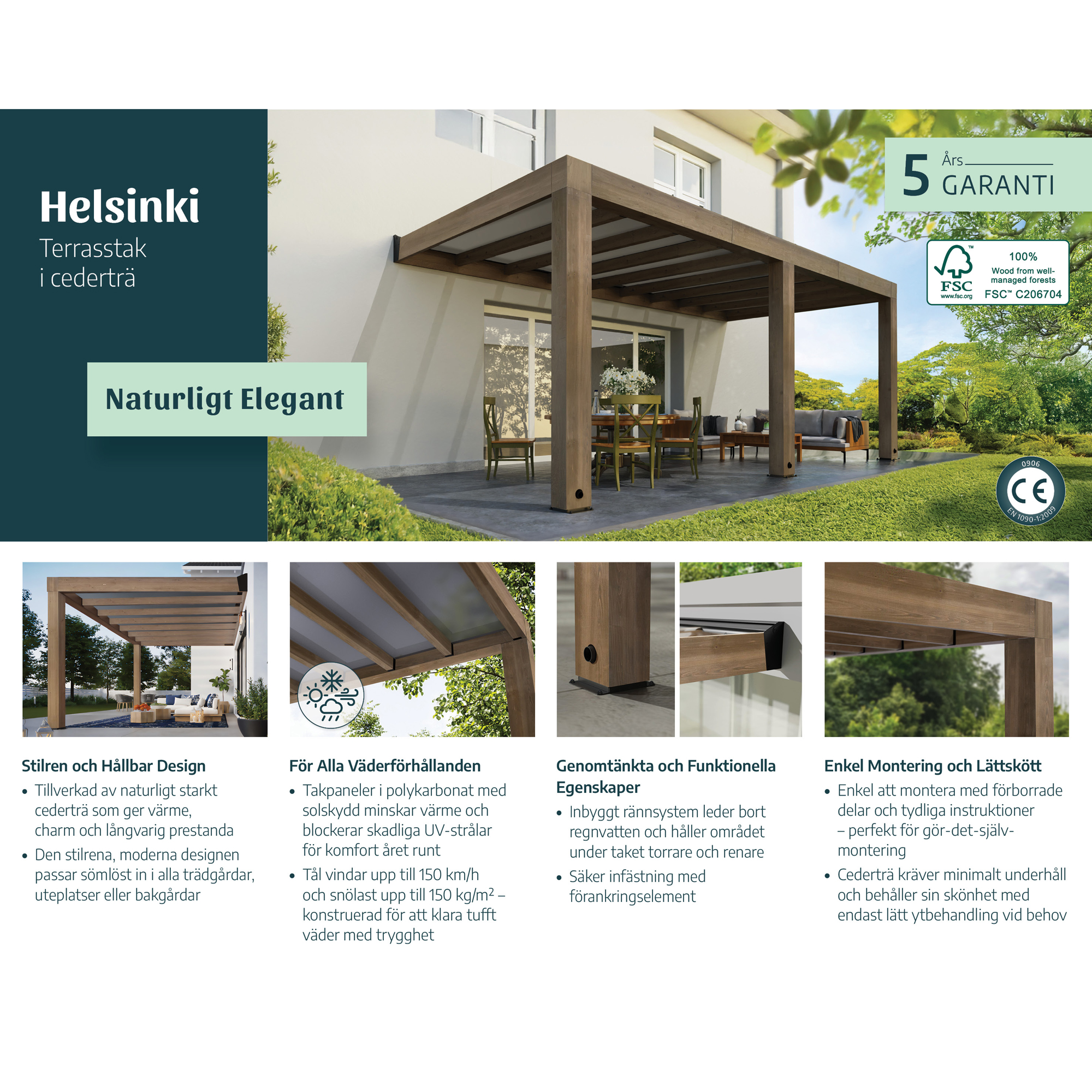 Altantak Canopia by Palram Helsingfors Cederträ 3 x 5,3m