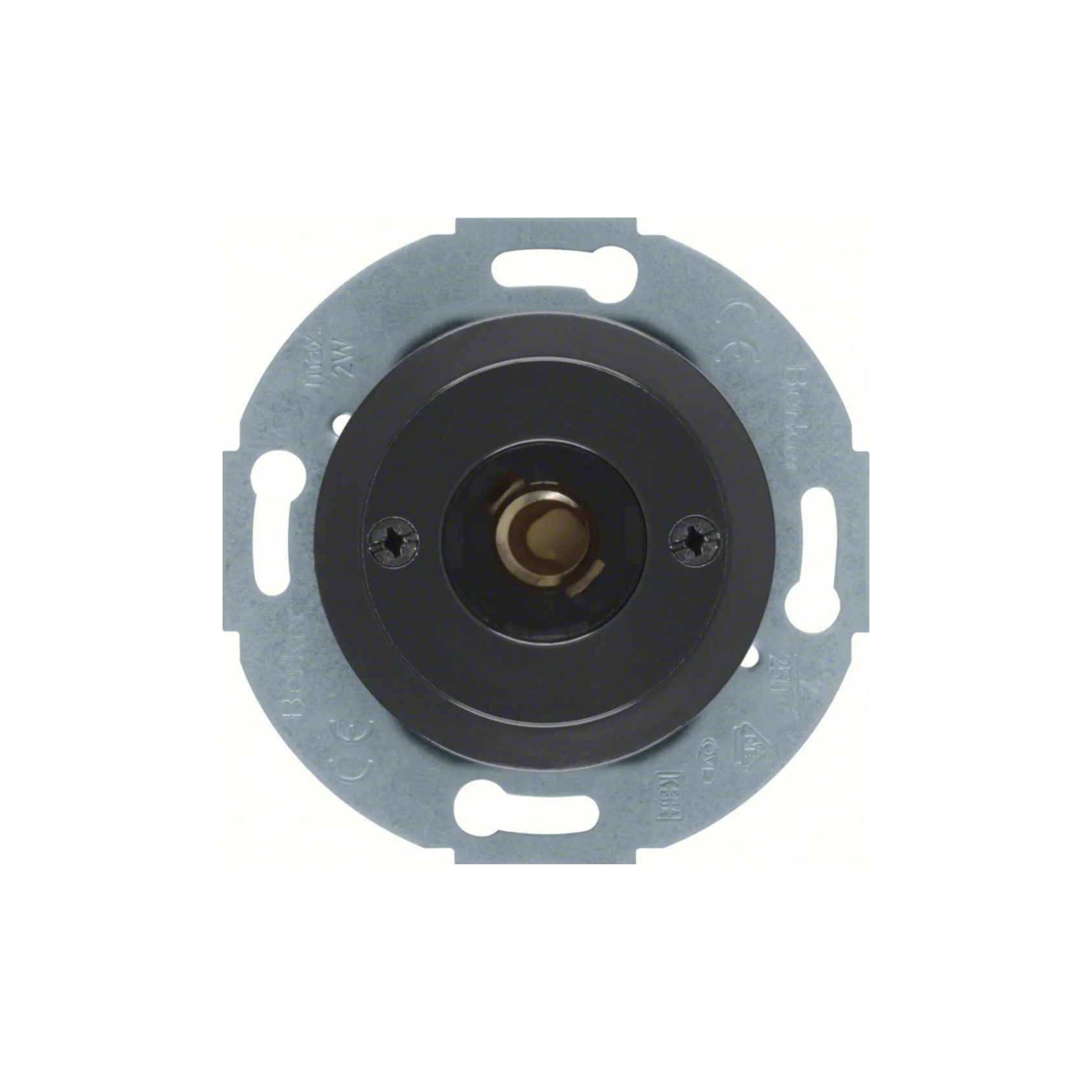 Tryckknapp Hager 1-polig Insats utan Klor Återfjädrande för Signallampa E10 2 A 2 W Serie 1930