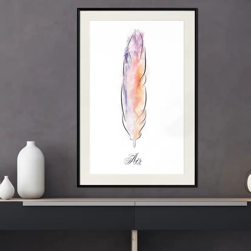 Poster Artgeist Affisch Colourful Feather