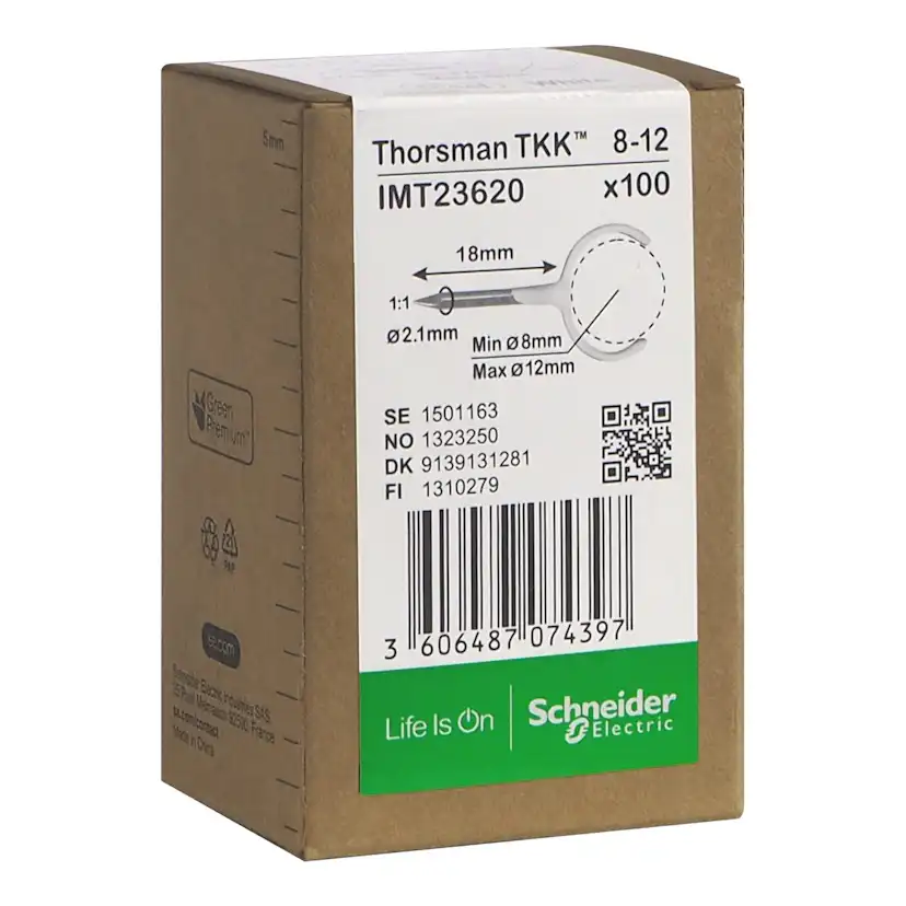 Metallklammer Schneider Electric Thorsman TKK Pulverlackerade med Inbyggd Stålspik för Rund Kabel