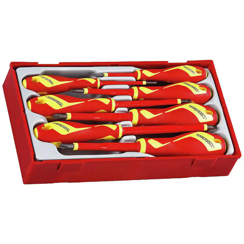 Skruvmejselsats 7 delar för 1000 volt Teng Tools TTV907N