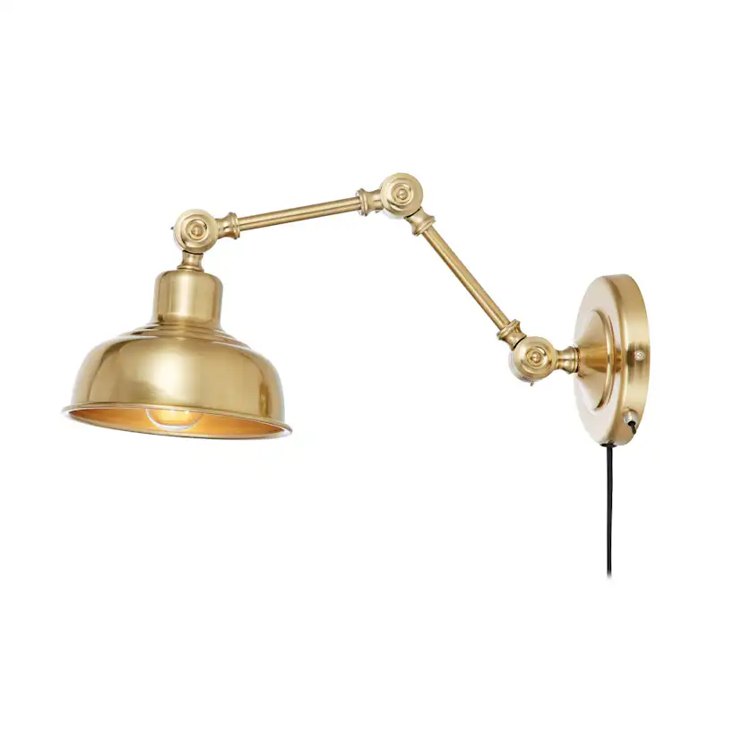Vägglampa Markslöjd Grimstad 1L Mässing Sänglampa