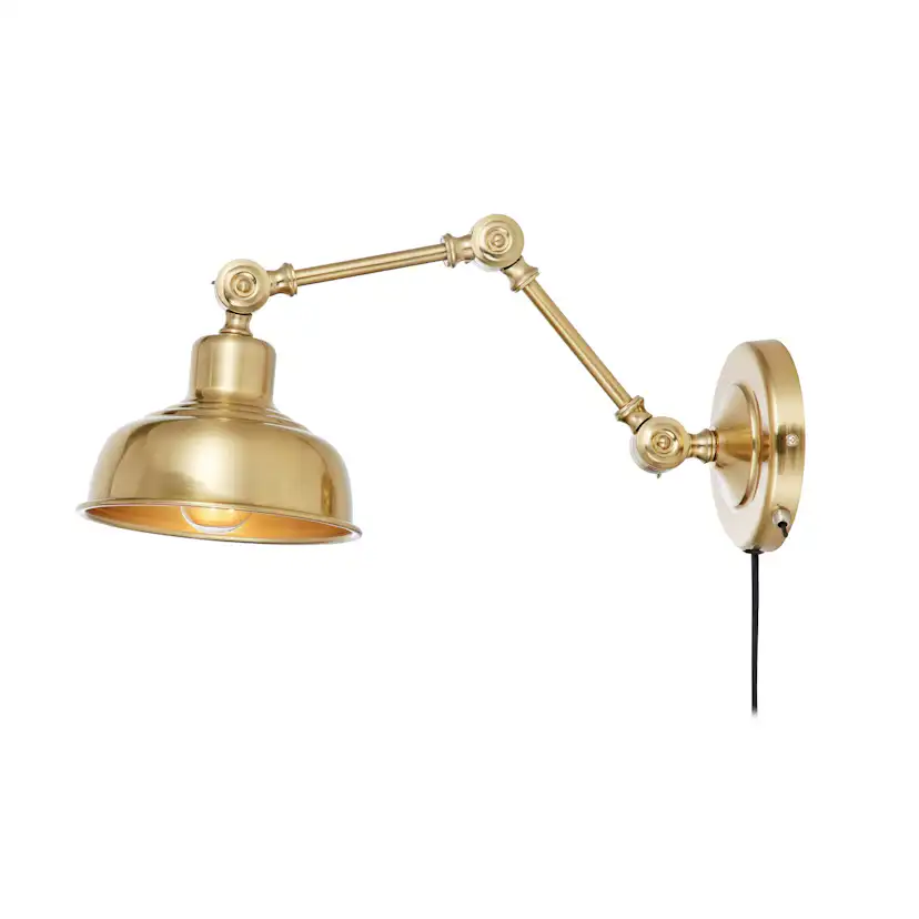 Vägglampa Markslöjd Grimstad 1L Mässing Sänglampa