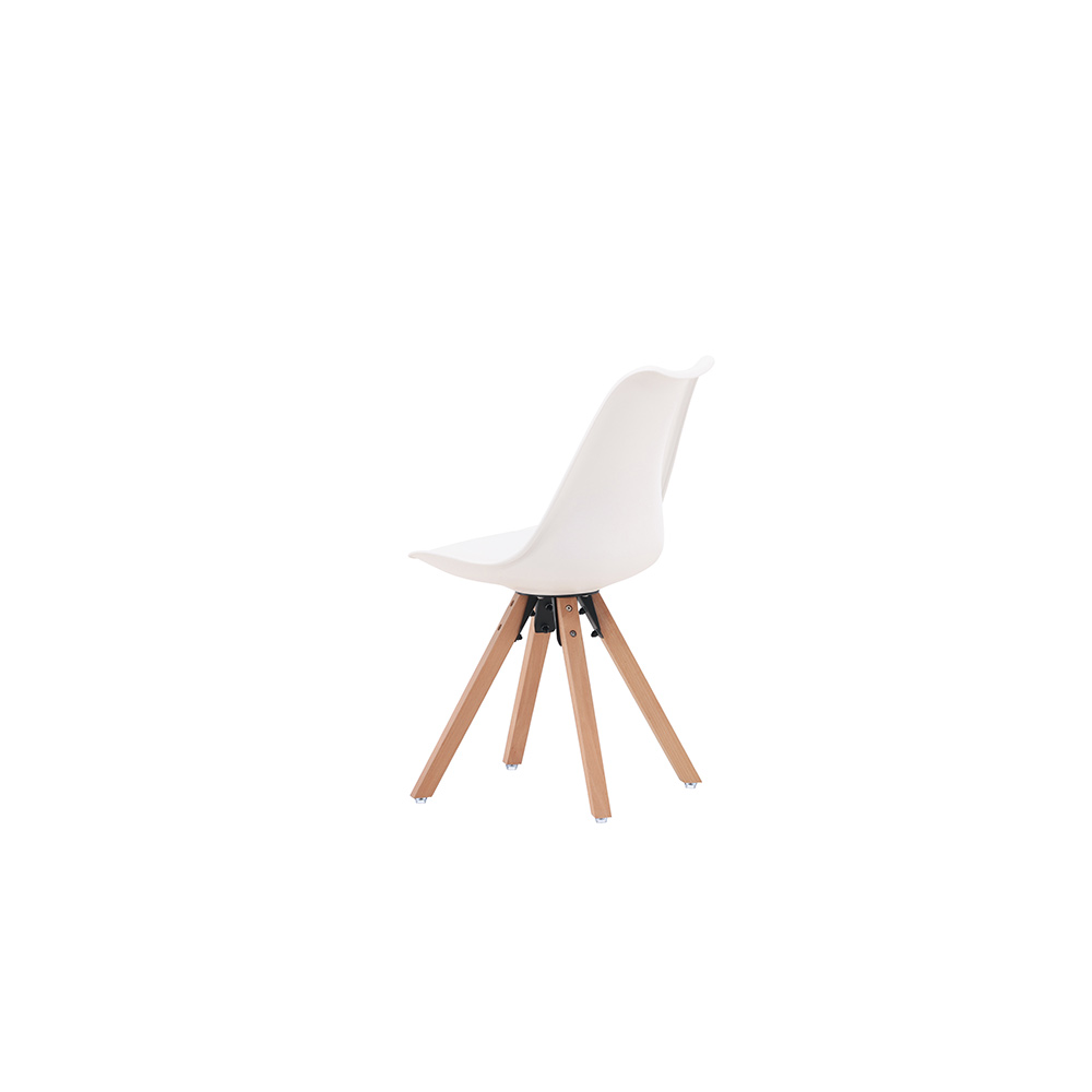 Zeno Dining Chair - Nature woodlook / White PP Vit