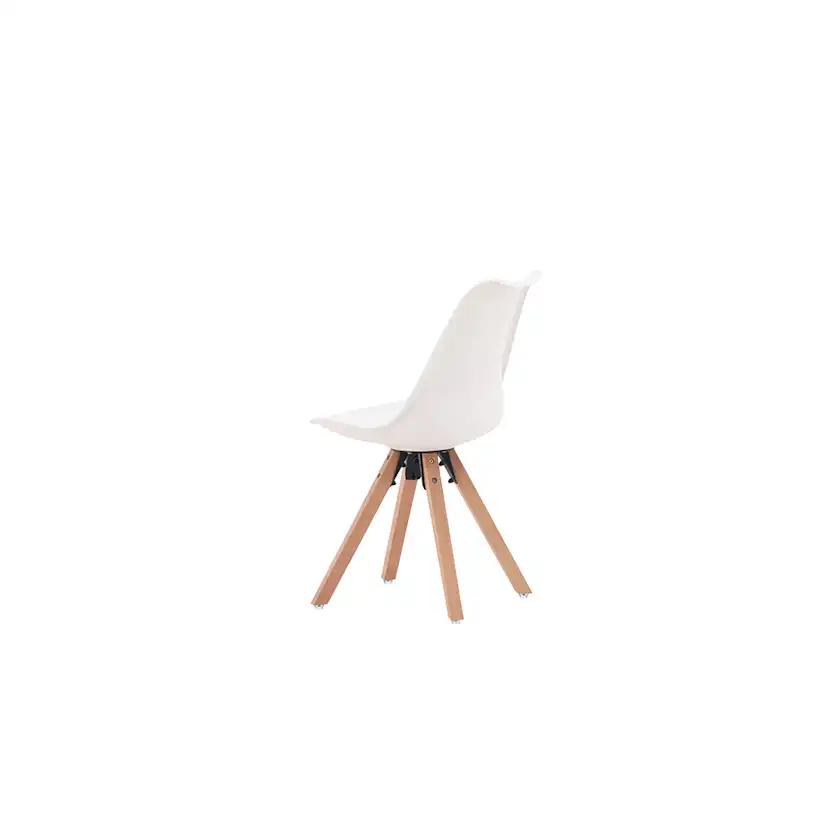 Zeno Dining Chair - Nature woodlook / White PP Vit